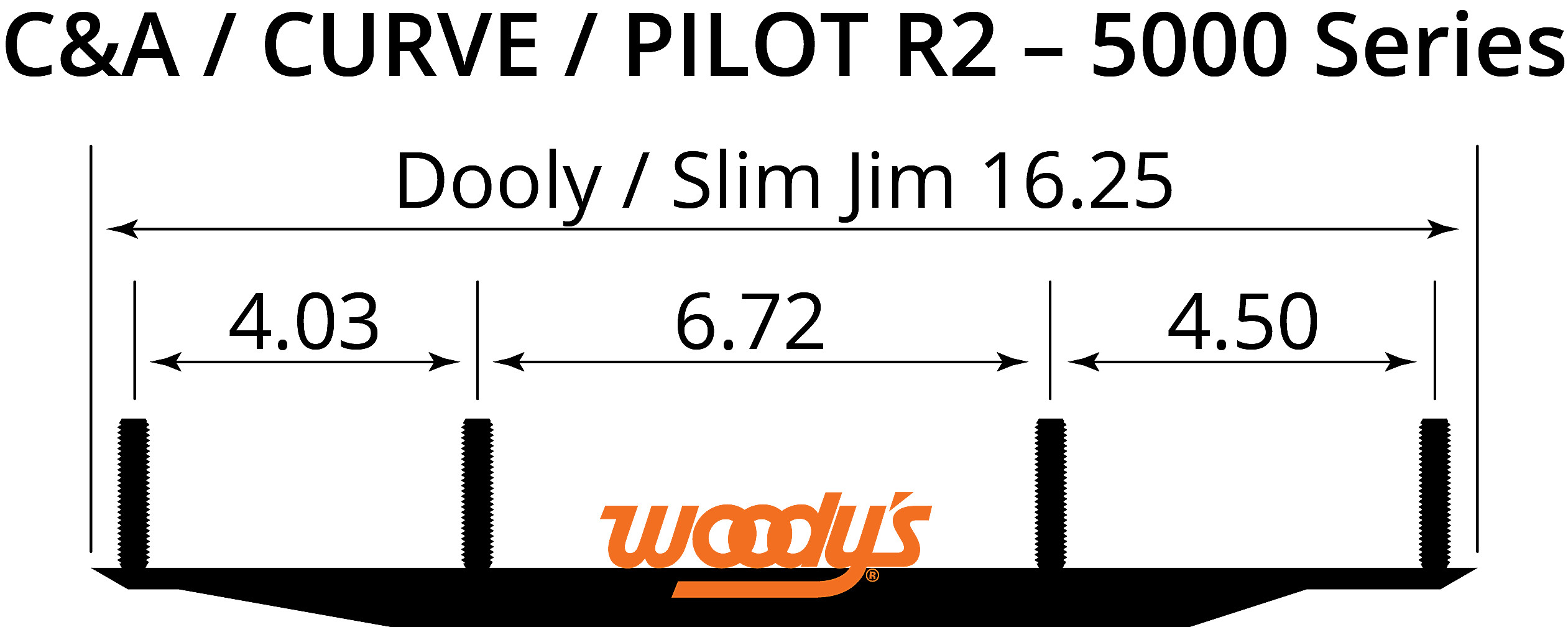 DC4-5000 WOODYS Карбидные коньки для лыж (4" DOOLY CARBIDE RUNNER WOODY'S 5000 SERIES)  16-71491 Western Power Sports купить