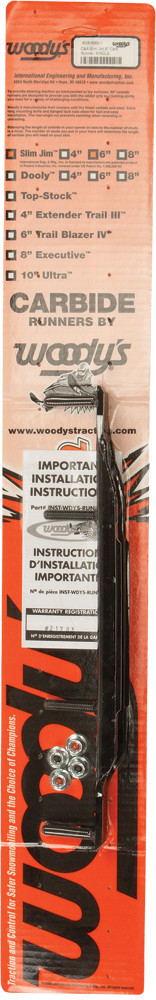 SC4-5000 WOODYS Карбидные коньки для лыж (SLIM JIM 4" CARBIDE RUNNER 5000 SERIES)  16-70491 Western Power Sports купить