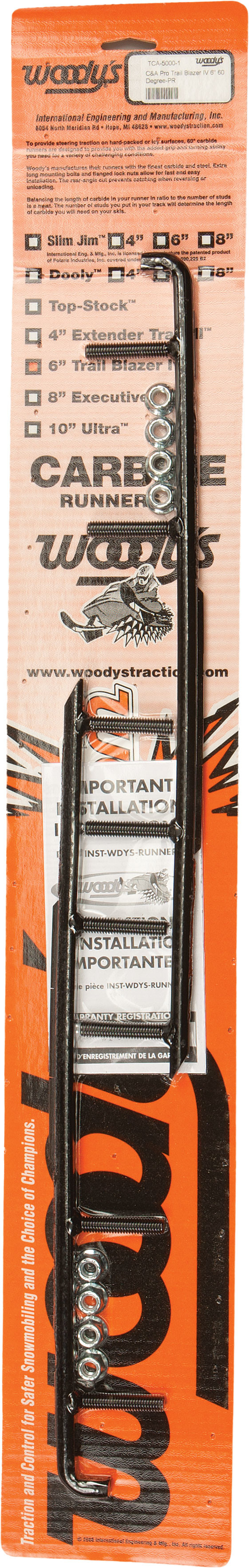 TSL4-3200 WOODYS Карбидные коньки для лыж (6" CARBIDE RUNNERS SLYDOG)  16-72690 Western Power Sports купить