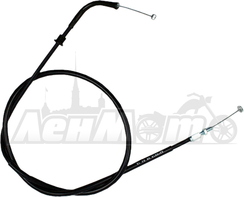 02-0019 MOTION PRO Трос газа в виниловой оплетке (BLACK VINYL THROTTLE PUSH CABLE)  70-2019 Western Power Sports купить