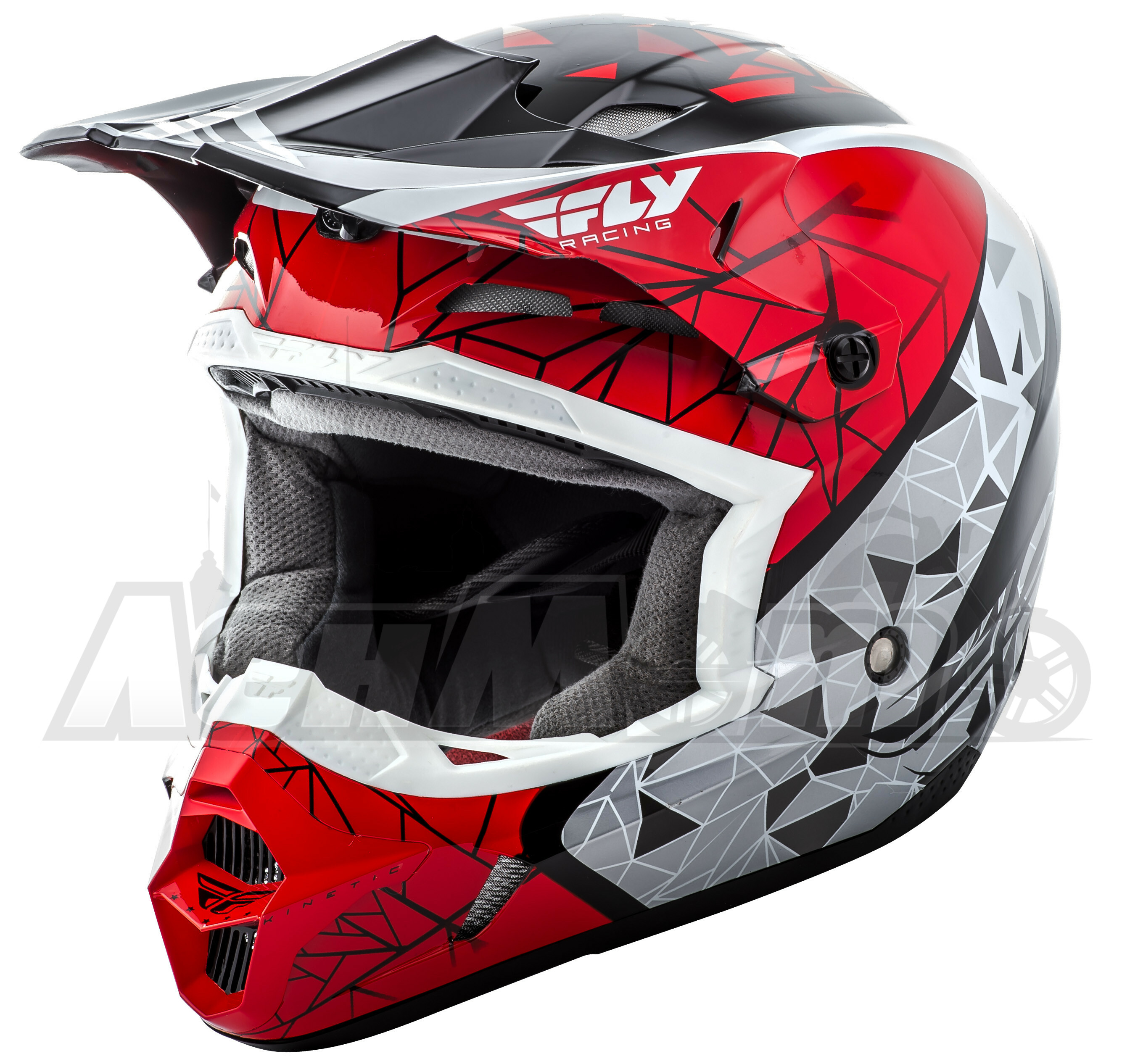 73-3382L FLY RACING Кроссовый шлем (KINETIC CRUX HELMET RED/BLACK/WHITE L) Western Power Sports купить