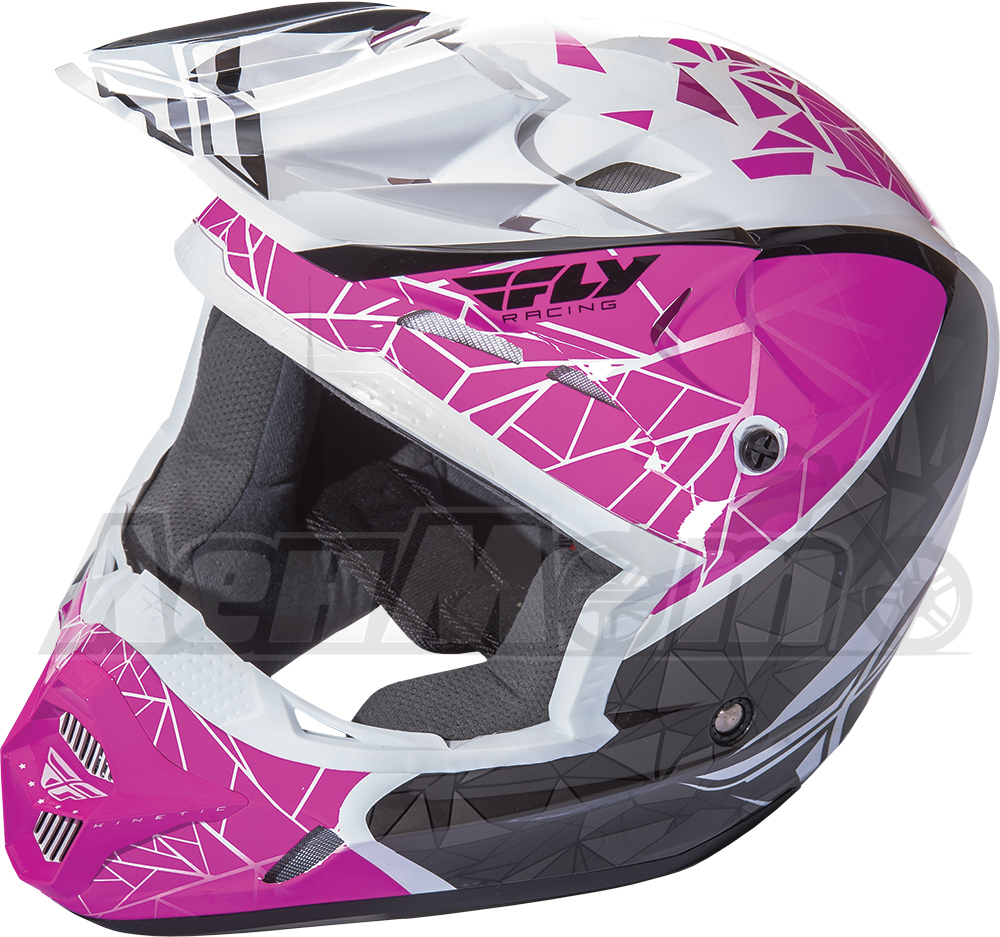 73-3389S FLY RACING Кроссовый шлем (KINETIC CRUX HELMET PINK/BLACK/WHITE S) Western Power Sports купить