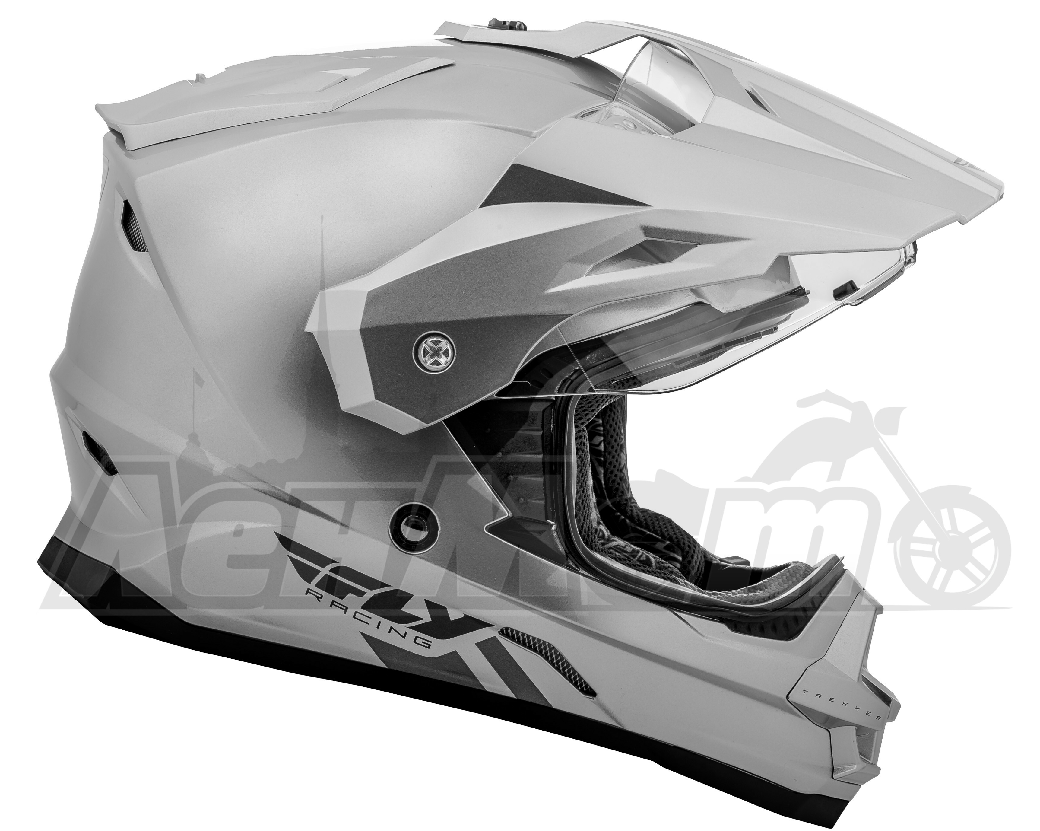 73-7012X FLY RACING Закрытый шлем (TREKKER SOLID HELMET SILVER XL) Western Power Sports купить