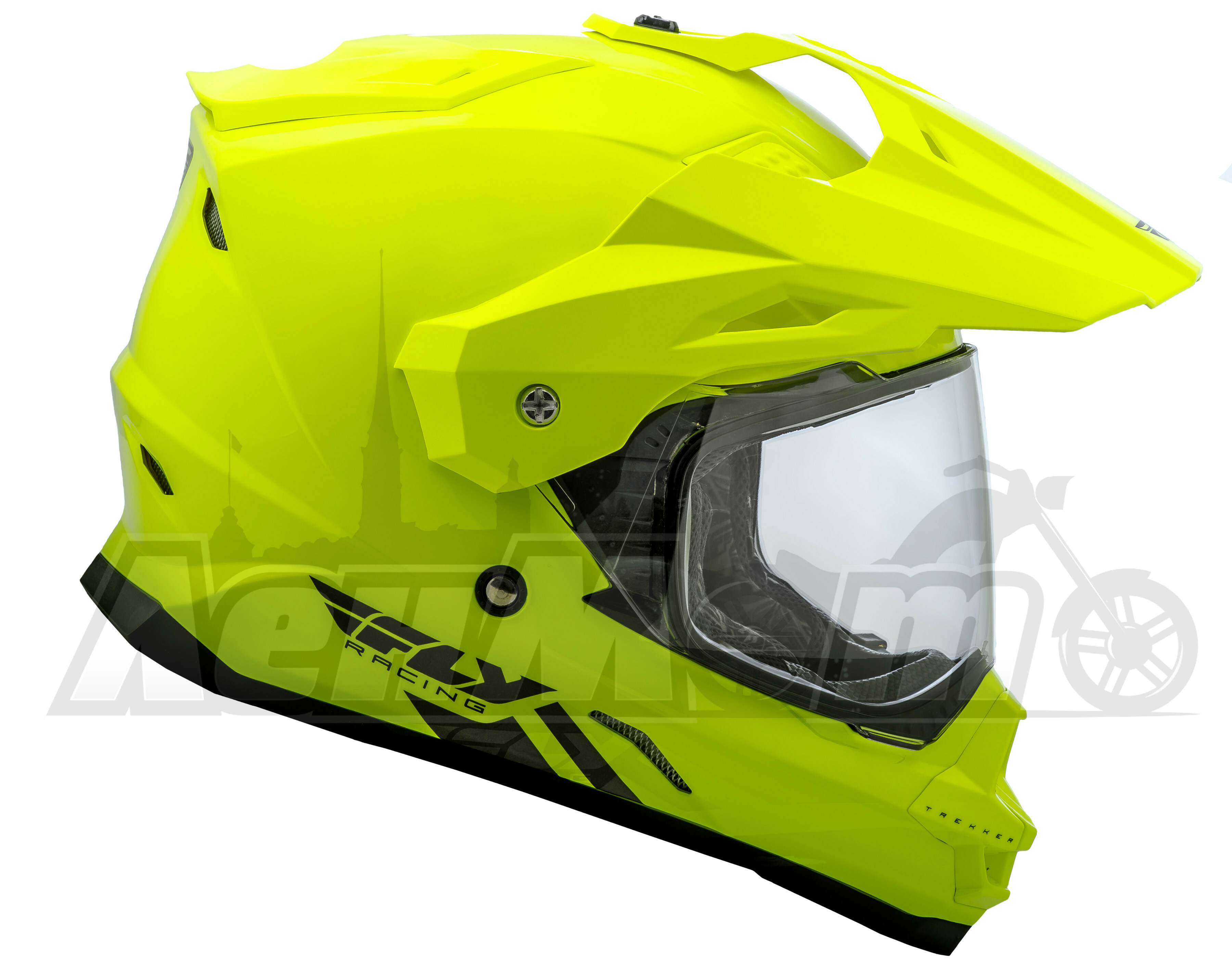 73-7014XS FLY RACING Закрытый шлем (TREKKER SOLID HELMET HI-VIS XS) Western Power Sports купить