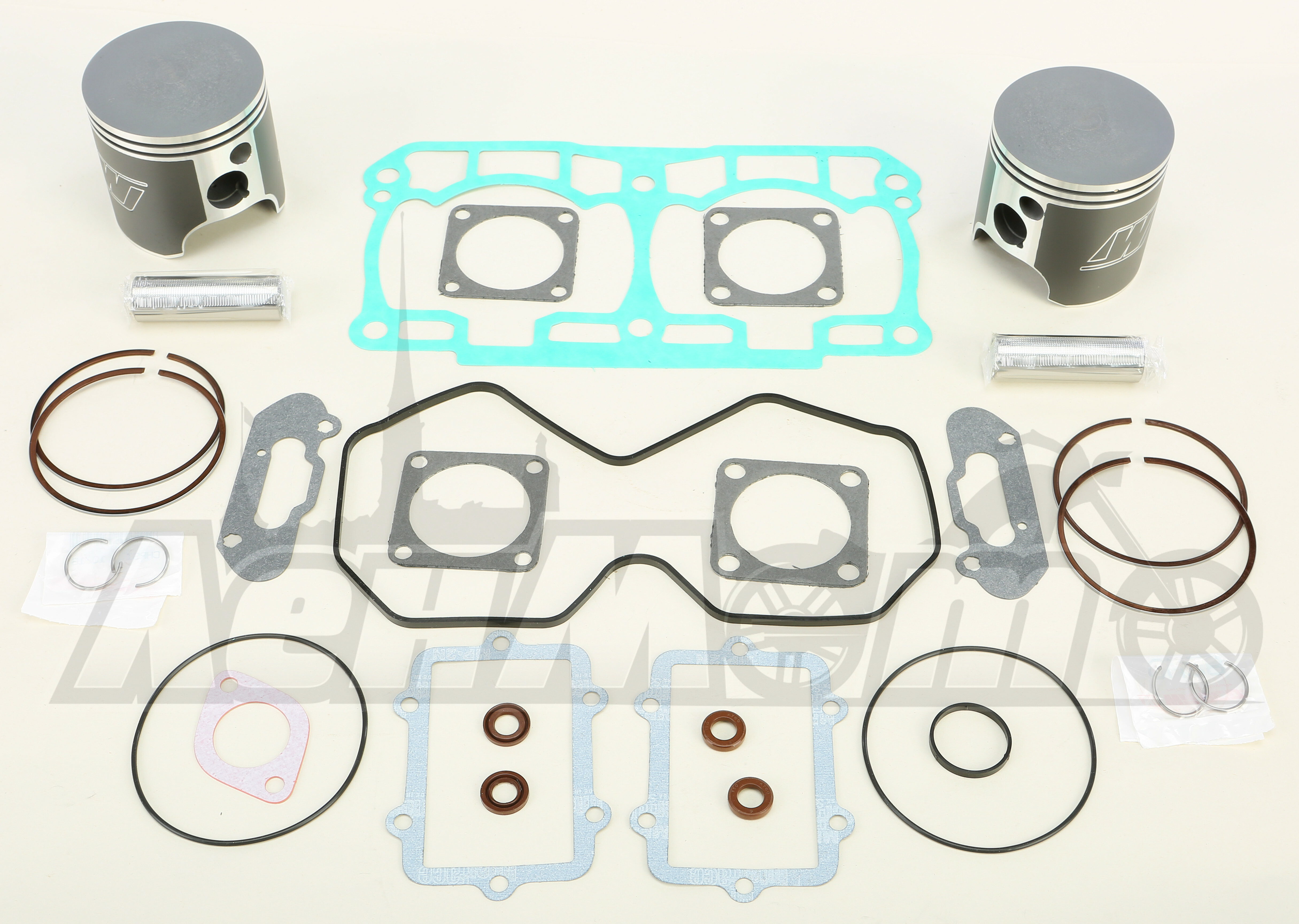 SK1399 WISECO Поршневой комплект и набор прокладок верхней части двигателя (WISECO TOP END KIT SKI DOO 08-11' 800R PTEK DUAL RING 82MM) купить