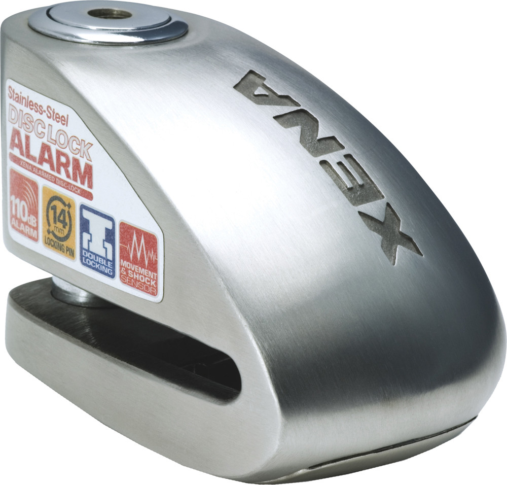 XX10-SS XENA Противоугонный замок на тормозной диск (XX10 ALARM DISC LOCK 3.3" X 2.4" (STAINLESS STEEL))  56-9663 Western Power Sports купить