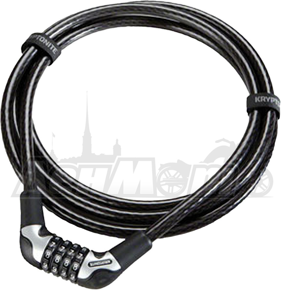 001492 KRYPTONITE Противоугонный трос с замком (1230 COMBO CABLE LOCK 1/2"X10')  57-98954 Western Power Sports купить