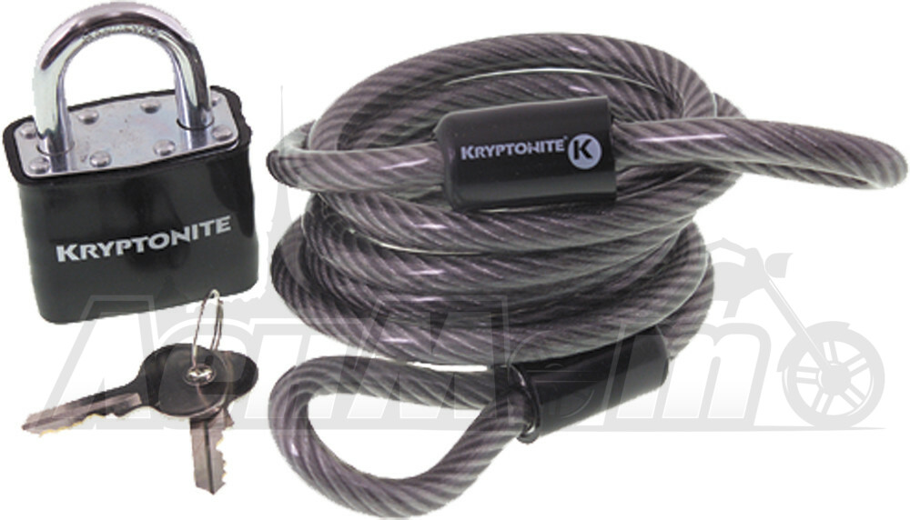 210412 KRYPTONITE Противоугонный трос с замком (CABLE & PADLOCK 5/16" X 6')  57-9711 Western Power Sports купить